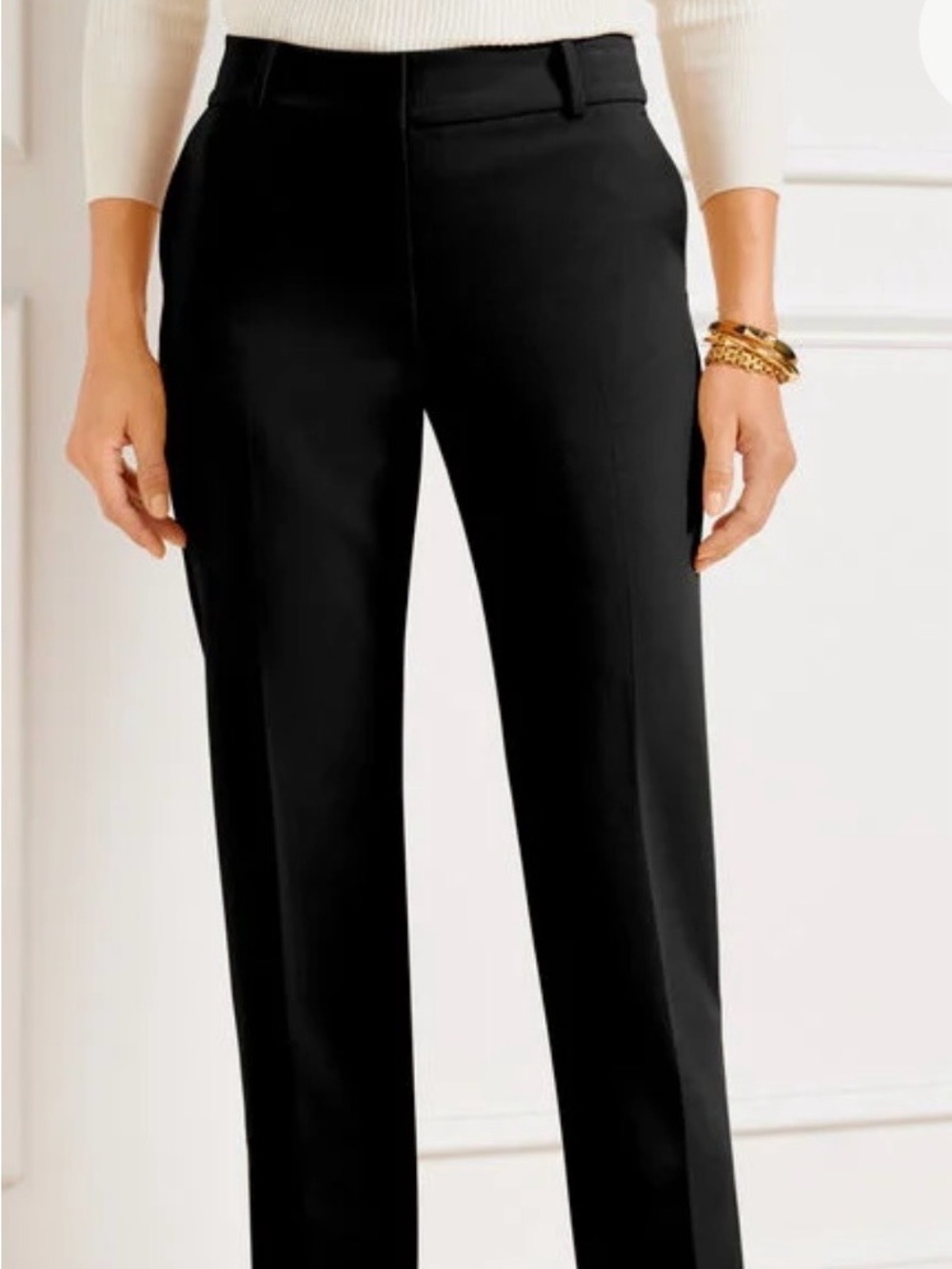 Talbots Hampshire Ankle Pants Black Sz 10, All Seasons fabric